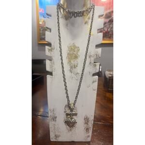 Vintage Heart Pendant Necklace Anchored In Love